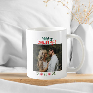 Voeg je foto toe Vrolijk kerstfeest Koffiemok