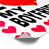 Voeg je foto toe waarvan ik hou van mijn vriend poster (Hoek)