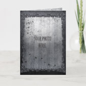 Voeg je foto toe zwart gotisch lijst kaart (Voorkant)