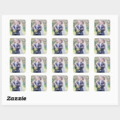 Voeg je foto Trendy Stylish Calligraphy Wedding to Vierkante Sticker (Vel)