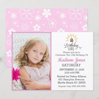 Voeg je foto van Birthday Girl Birthday Party toe Kaart