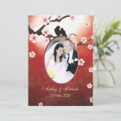 Voeg je foto van Cherry Blossom Sakura Tortelduifj Kaart (Staand voorkant)