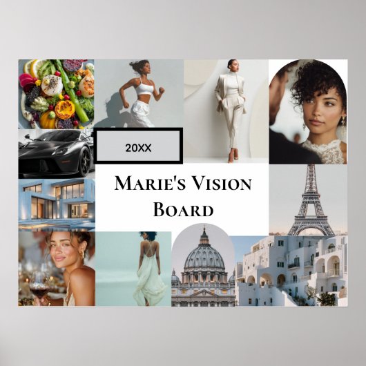 Voeg je foto visie bord custom poster toe (Voorkant)