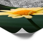 Voeg je foto Yellow Daisy Flower Lijst Poster (Hoek)