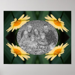 Voeg je foto Yellow Daisy Flower Lijst Poster
