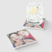 Voeg je fotomarmer toe stenen onderzetter (Zijkant)