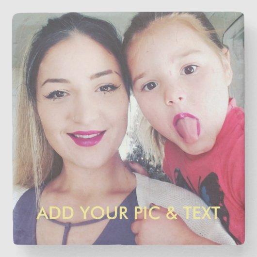 Voeg je fotomarmer toe stenen onderzetter (Voorkant)