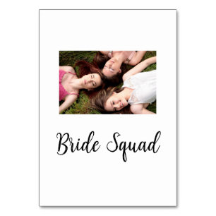 Voeg je fotonaam bruidsmeisje squad bruid feest to kaart