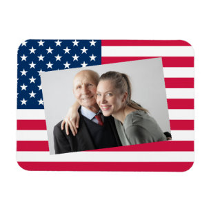 Voeg je foto's American Flag Patriotic Magneet