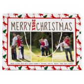 Voeg je foto's Merry Kerstcats en bomen toe Groot Cadeauzakje (Voorkant)