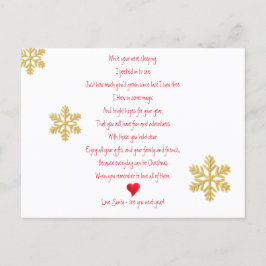 Voeg je foto's toe die kerstmis bezoeken aankondigingskaart