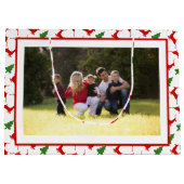 Voeg je foto's toe Merry Kerstherten en bomen Groot Cadeauzakje (Achterkant)