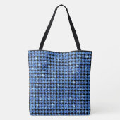 VOEG JE FOTO'S TOE Moederdag blue glitter Tote Bag (Achterkant)
