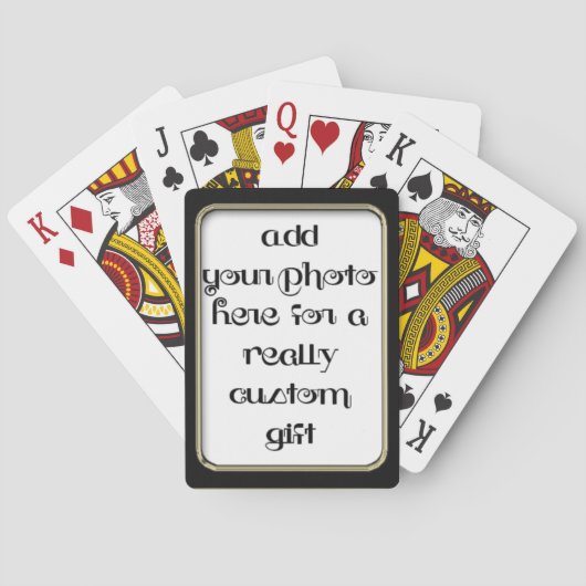 Voeg je geitfoto Black Lijst Bicycle® Play toe Pokerkaarten (Achterkant)