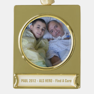 Voeg je geliefde Banner Gold Plank toe Verguld Banner Ornament