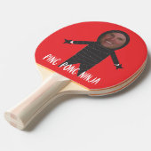 Voeg je gezicht toe Funny Ping Pong Ninja Paddle Tafeltennisbatje (Voorkant Gekanteld)