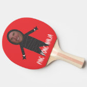 Voeg je gezicht toe Funny Ping Pong Ninja Paddle Tafeltennisbatje (Zijkant)