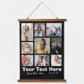 Voeg je gezinsfoto's toe hangend wandkleed (Voorkant)