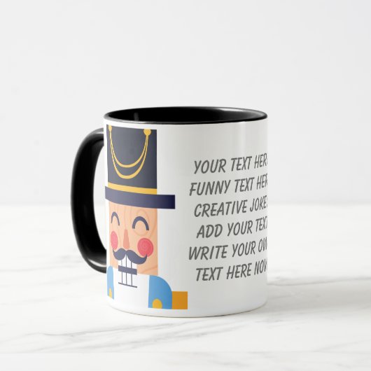 Voeg je grappige tekst Schattigee traditionele Not Mok (Voorkant links)