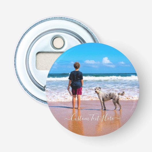 Voeg je huisdier foto flesopener toe met gepersona button flesopener (Voorkant)