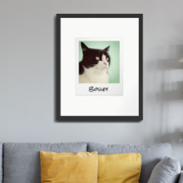 Voeg je huisdierfoto toe Retro Instant Camera Poster