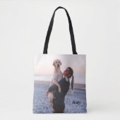 Voeg je huisdiernaam en foto toe. tote bag (Voorkant)