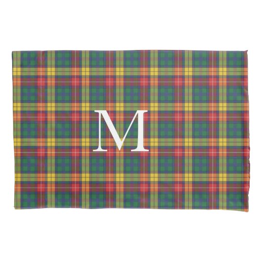 Voeg je Initiaal monogram Clan Buchanan Pset toe Kussensloop (Voorkant)