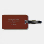 Voeg je Initiaal toe, rood grijs gemarmerd Bagagelabel (Achterkant horizontaal)