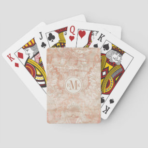 Voeg je Initialen toe Garnet Weft Pokerkaarten