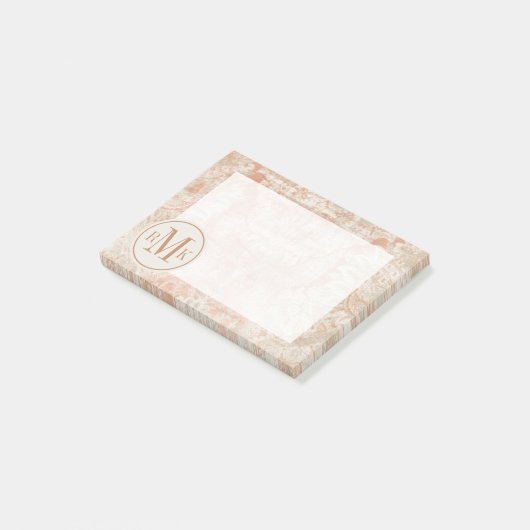 Voeg je Initialen toe | Garnet Weft Post-it® Notes (Schuin)