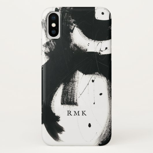 Voeg je Initialen toe | Onyx Gesture Case-Mate iPhone Case (Achterkant)