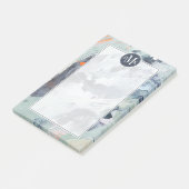 Voeg je Initialen toe | Polyfonisch Zee - blauw Post-it® Notes (Schuin)