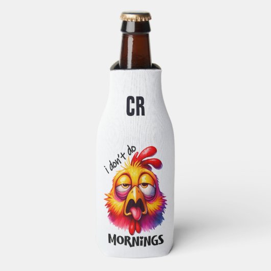 Voeg je initialen toe / Voeg tekst toe op de achte Flesjeskoeler (Fles Voorkant)