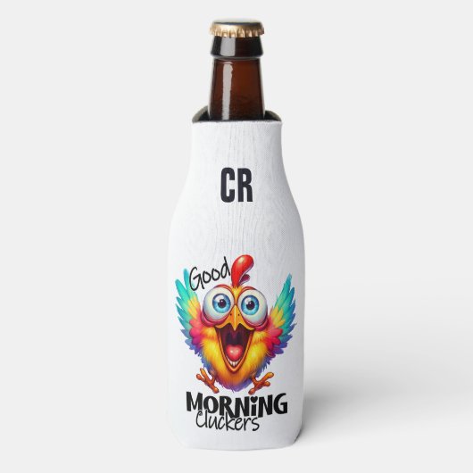 Voeg je initialen toe / Voeg tekst toe op de achte Flesjeskoeler (Fles Voorkant)