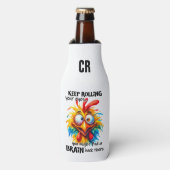 Voeg je initialen toe / Voeg tekst toe op de achte Flesjeskoeler (Fles Voorkant)