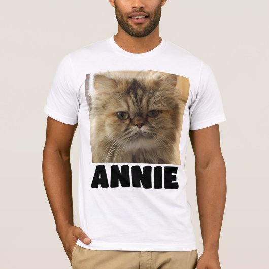 VOEG JE KATTENFOTO AANGEPASTE T-SHIRTS T-SHIRT TOE (Voorkant)