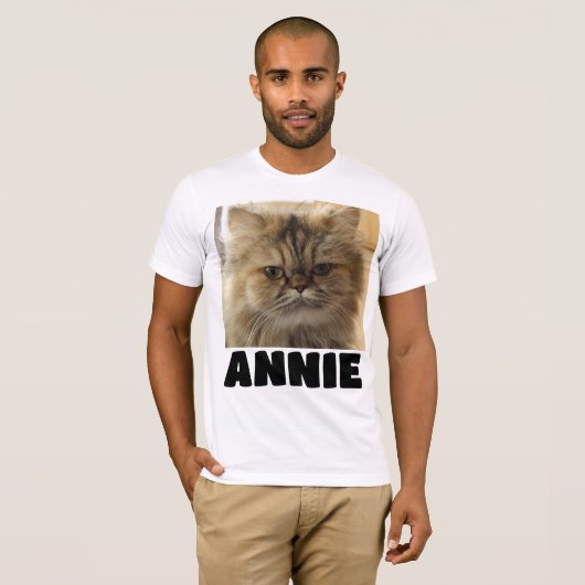 VOEG JE KATTENFOTO AANGEPASTE T-SHIRTS T-SHIRT TOE (Voorkant volledig)