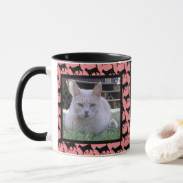 Voeg je kattenfoto en kattennaam toe Katten Silhou Mok