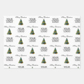 Voeg je kerststructuur voor Logo toe Inpakpapier Vel (Voorkant 2)