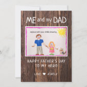 Voeg je kindertekendag toe feestdagenkaart (Voorkant)