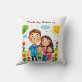 Voeg je kind's Artwork toe aan deze Coffee Mok Kussen (Achterkant)