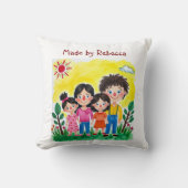 Voeg je kind's Artwork toe aan deze Coffee Mok Kussen (Voorkant)