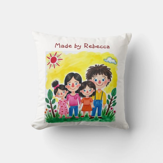 Voeg je kind's Artwork toe aan deze Coffee Mok Kussen (Voorkant)