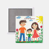 Voeg je kind's Artwork toe aan deze Coffee Mok Magneet (Voorkant / Achterkant)