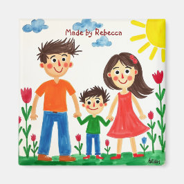 Voeg je kind's Artwork toe aan deze Coffee Mok Magneet