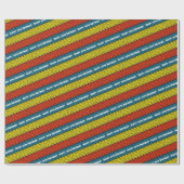 Voeg je leeftijd toe Happy Birthday Celtic Stripe  Cadeaupapier (Vlak)