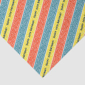 Voeg je leeftijd toe Happy Birthday Celtic Stripe  Tissuepapier (Detail)