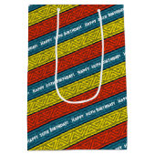 Voeg je leeftijd toe Happy Birthday Red Blue Celti Medium Cadeauzakje (Achterkant)