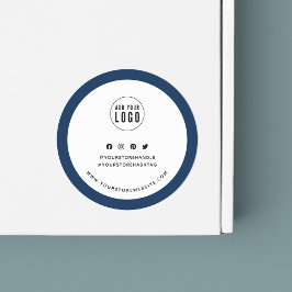 Voeg je Logo aan sociale randvoorwaarden toe Ronde Sticker