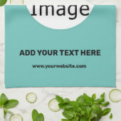 Voeg je Logo-aanbieding  toe met Verse int Groen Theedoek (Gevouwen)